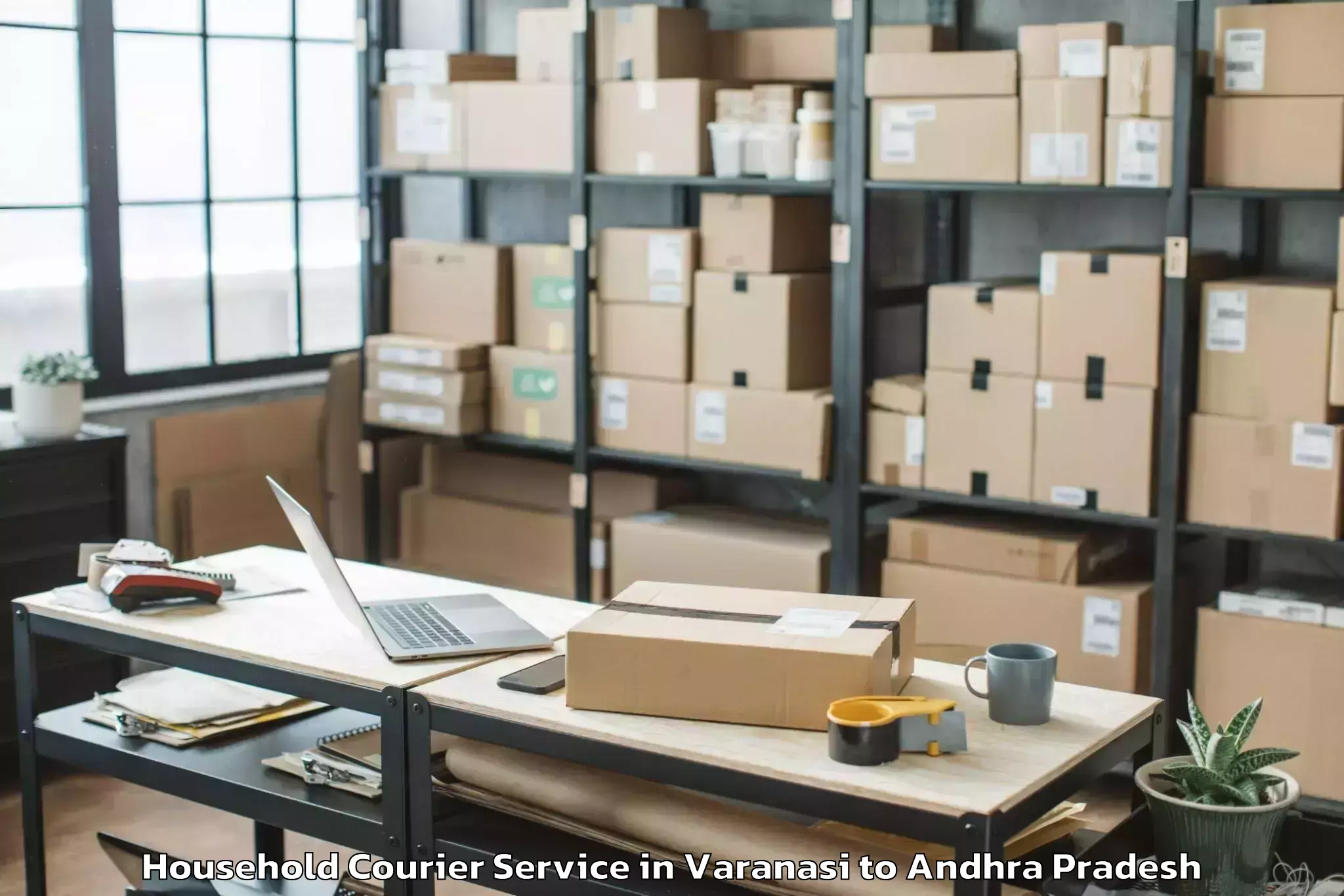 Expert Varanasi to Kanuru Household Courier